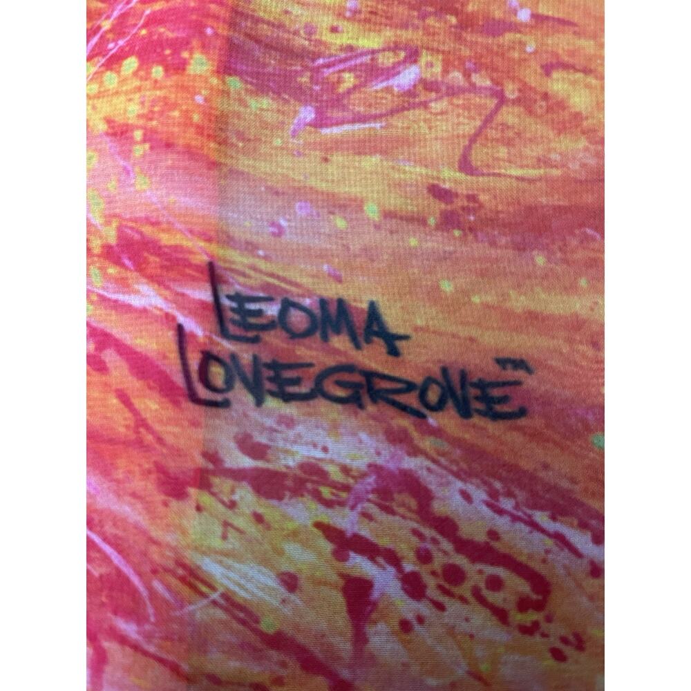 Leoma Lovegrove Scarf Pink Bike Artsy Design Womens 65” X 25”